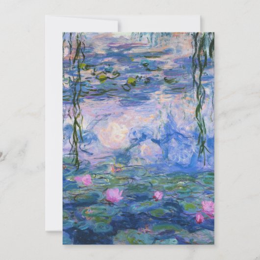Cartes Pour Fêtes Annuelles Claude Monet - Lys d'eau 1919 (Devant)