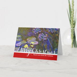 Cartes Pour Fêtes Annuelles Claude Monet Nymphéas Agapanthus Art Vintage