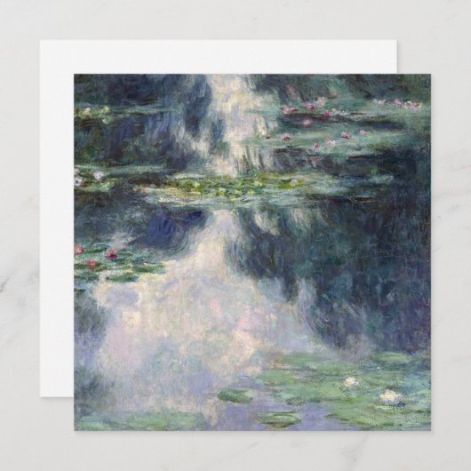 Cartes Pour Fêtes Annuelles Claude Monet - Water Lilies, 1907 (Devant / Derrière)