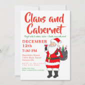 Cartes Pour Fêtes Annuelles Claus & Cabernet Dames Soirée de Noël (Devant)