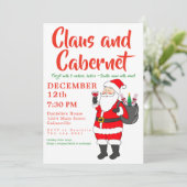 Cartes Pour Fêtes Annuelles Claus & Cabernet Dames Soirée de Noël (Debout devant)