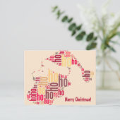 Cartes Pour Fêtes Annuelles Claus mot du Père Noël Ho Ho Ho (Debout devant)