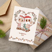 Cartes Pour Fêtes Annuelles Clause Retro Super Joyeux Noël Santa