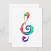 Cartes Pour Fêtes Annuelles Clé arc-en-ciel (Devant / Derrière)