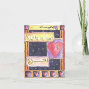 Cartes Pour Fêtes Annuelles Clé de mon coeur