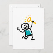 Cartes Pour Fêtes Annuelles Clé dorée (Devant / Derrière)