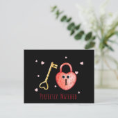 Cartes Pour Fêtes Annuelles Clé drôle et serrure parfaitement rapprochée Valen (Debout devant)