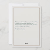 Cartes Pour Fêtes Annuelles Clean & Minimalist Merry Christmas (Dos)