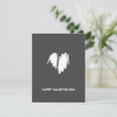 Cartes Pour Fêtes Annuelles Clean White Entreprise QR Code Heart Love (Debout devant)