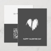 Cartes Pour Fêtes Annuelles Clean White Entreprise QR Code Heart Love (Devant / Derrière)