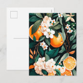Cartes Pour Fêtes Annuelles Clementine Mandarine (Devant / Derrière)