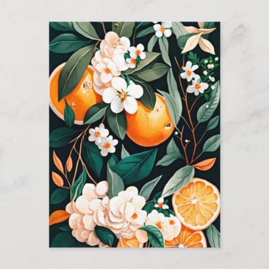 Cartes Pour Fêtes Annuelles Clementine Mandarine (Devant)