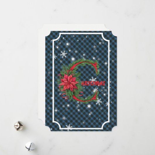 Cartes Pour Fêtes Annuelles Clergy Scottish Tartan Christmas (Devant/Arrière en situation)