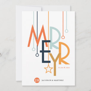 Cartes Pour Fêtes Annuelles Client Merci Holiday Simple Joyeux