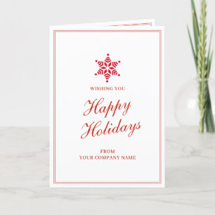 Cartes Pour Fêtes Annuelles Clients de Noël d'affaires rouges employés par le 