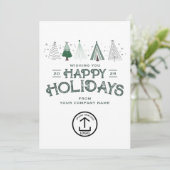 Cartes Pour Fêtes Annuelles Clients de Noël d'affaires Whimsical (Debout devant)