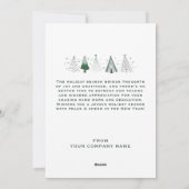 Cartes Pour Fêtes Annuelles Clients de Noël d'affaires Whimsical (Dos)