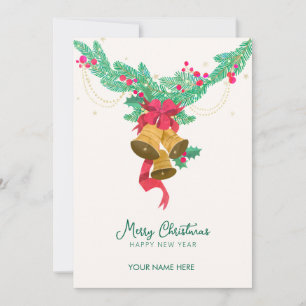 Cartes Pour Fêtes Annuelles Cloche à grelot à l'aquarelle