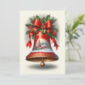 Cartes Pour Fêtes Annuelles Cloche de Noël Yuletide (Debout devant)