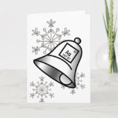 Cartes Pour Fêtes Annuelles Cloches Argent Table Périodique Noël Science Neige (Devant)
