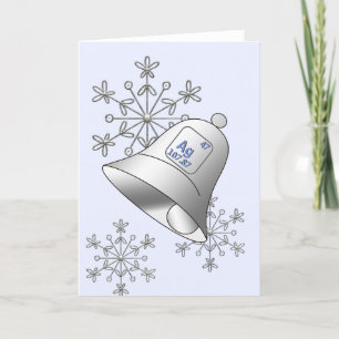 Cartes Pour Fêtes Annuelles Cloches Argent Table Périodique Noël Science Neige
