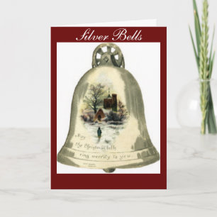 Cartes Pour Fêtes Annuelles Cloches d'argent, cloches de Noël