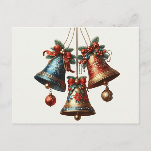 Cartes Pour Fêtes Annuelles cloches de Noël (Devant)