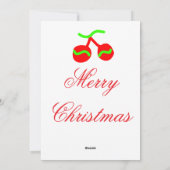 Cartes Pour Fêtes Annuelles Cloches de Noël rouge joyeux Noël ajouter nom date (Dos)