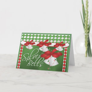 Cartes Pour Fêtes Annuelles Cloches en argent de Noël