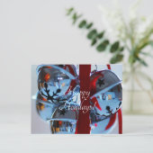 Cartes Pour Fêtes Annuelles clochettes argentées (Debout devant)