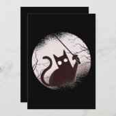 Cartes Pour Fêtes Annuelles Clôture Jeu joueur fencer sport clôture Chat (Devant / Derrière)