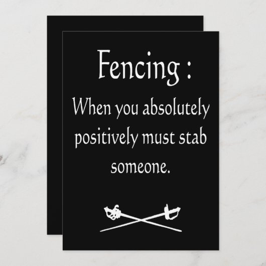 Cartes Pour Fêtes Annuelles Clôture lorsque vous devez absolument prendre posi (Devant / Derrière)