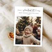 Cartes Pour Fêtes Annuelles Cloué Il Amusant Famille Photo Enfants Fun Noël