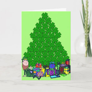 Cartes Pour Fêtes Annuelles Clover de Noël
