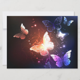Cartes Pour Fêtes Annuelles Clowing Night Butterflies
