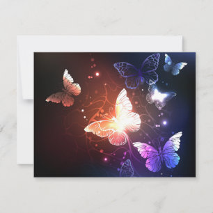 Cartes Pour Fêtes Annuelles Clowing Night Butterflies