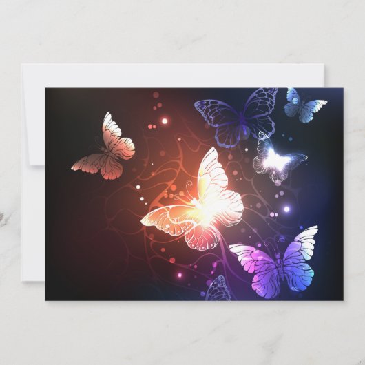 Cartes Pour Fêtes Annuelles Clowing Night Butterflies (Devant)