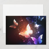 Cartes Pour Fêtes Annuelles Clowing Night Butterflies (Devant / Derrière)