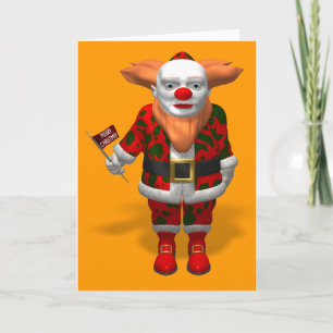 Cartes Pour Fêtes Annuelles Clown du Père Noël