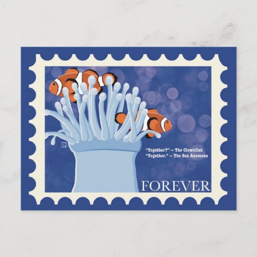 Cartes Pour Fêtes Annuelles Clownfish and Sea Anemone Postage Postcards (Devant)