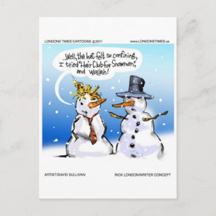 Cartes Pour Fêtes Annuelles Club De Coiffure Pour Snowmen Funky Noël