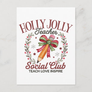 Cartes Pour Fêtes Annuelles Club social d'enseignants joyeux et joyeux Enseign