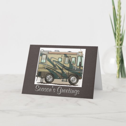 Cartes Pour Fêtes Annuelles Coach Home Motorhome (Devant)