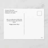 Cartes Pour Fêtes Annuelles Coastal Blue Happy Labor Day (Dos)