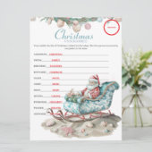 Cartes Pour Fêtes Annuelles Coastal Chinoiserie Noël Débrouiller les réponses (Debout devant)