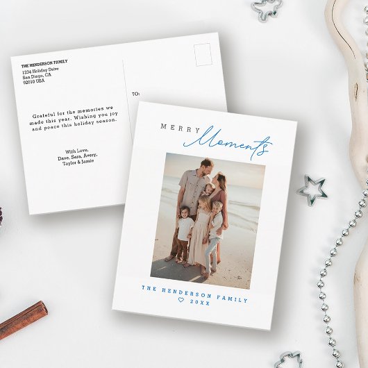 Cartes Pour Fêtes Annuelles Coastal Family Beach vacation Custom Holiday Photo