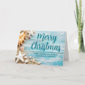 Cartes Pour Fêtes Annuelles Coastère Noël Custom Beach Company Seashell (Devant)