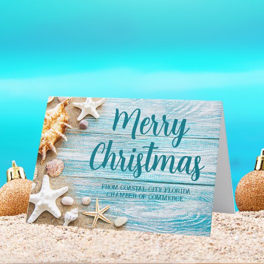 Cartes Pour Fêtes Annuelles Coastère Noël Custom Beach Company Seashell