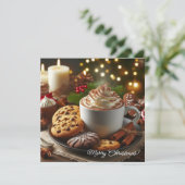 Cartes Pour Fêtes Annuelles Coca de Noël et biscuits Joyeux Noël (Debout devant)