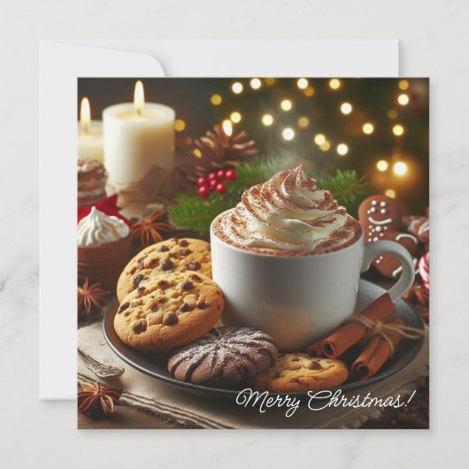 Cartes Pour Fêtes Annuelles Coca de Noël et biscuits Joyeux Noël (Devant)